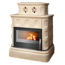 Kachlová kamna ABX Karelie s výměníkem 10,5kW, kachlový sokl, písková 